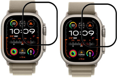 KANCHA Edge To Edge Screen Guard for Apple Watch Ultra 2 [49mm] Smartwatch(Pack of 2)