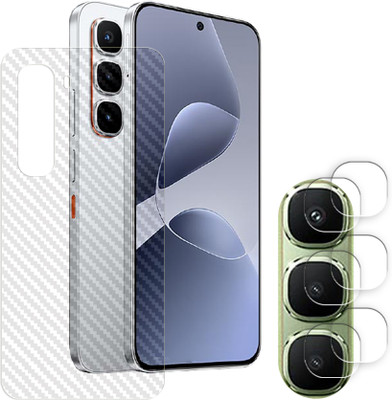 SOMTONE Screen Guard for Infinix Hot 60 Pro 4G Camera Lens Glass Protector | Anti-Scratch | Edge to Edge Full Coverage ( BACK CARBON FIBER SKIN + CAMERA LENS PROTECTOR )(Pack of 2)