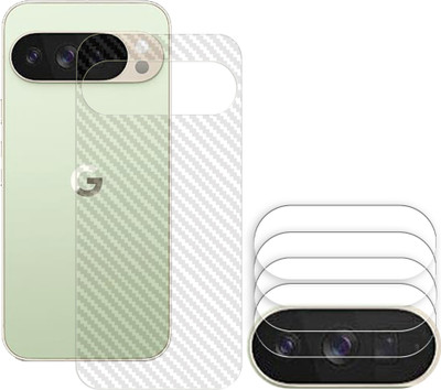 ARBAN Screen Guard for Google Pixel 10 Pro XL 5G Camera Lens Glass Protector | Anti-Scratch | Edge to Edge Full Coverage | 9H Hardness ( BACK CARBON FIBER SKIN + CAMERA LENS PROTECTOR )(Pack of 4)