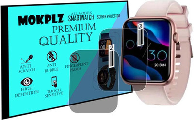 MOKPLZ Screen Guard for FIRE BOLTT SATURN SMARTWATCH(Pack of 2)