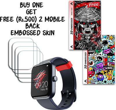 ARBAN Screen Guard for boAt Wave Select Smartwatch 1.69 inch WITH FREE 500 RUPEES 2 3D EMBOSSED SKIN FOR MOBILE BACK S124(Pack of 4)