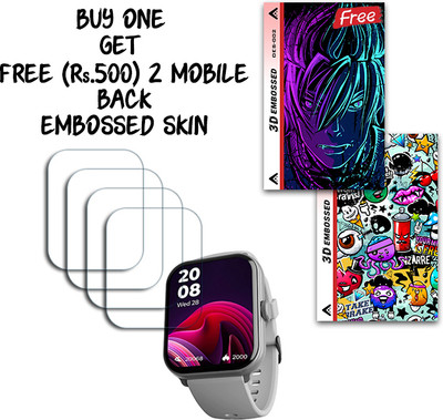 ARBAN Screen Guard for beatXP Marv Super 1.99 INCH WITH FREE 500 RUPEES 2 3D EMBOSSED SKIN FOR MOBILE BACK S002(Pack of 4)