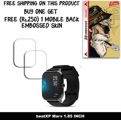 SOMTONE Screen Guard for beatXP Marv 1.85 INCH WITH FREE 250 RUPEES 1 3D EMBOSSED SKIN FOR MOBILE BACK W2S001(Pack of 2)