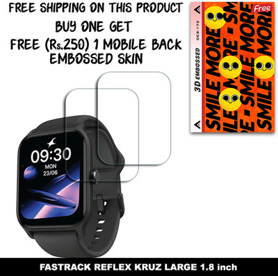ARBAN Screen Guard for FASTRACK REFLEX KRUZ LARGE 1.8 inch (FREE 250 RUPEES 1 3D EMBOSSED SKIN FOR MOBILE BACK W2S172)(Pack of 2)