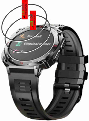 ICROMECK Screen Guard for Boat Enigma X500 Smartwatch(Pack of 2)