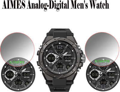 ejzatex Screen Guard for AIMES Analog Digital Mens Watch(Pack of 2)