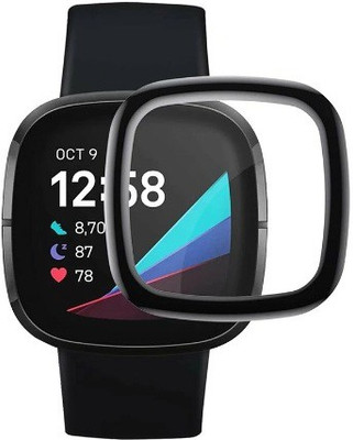 VOLMERE Screen Guard for Fitbit Versa 4 Full 5D Screen Protector Flexible Soft Protective Film (Non-Glass)(Pack of 1)