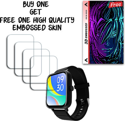 ARBAN Screen Guard for Zebronics DRIP Smart Watch 43MM FREE 1 Embossed Skin OES-002(Pack of 4)
