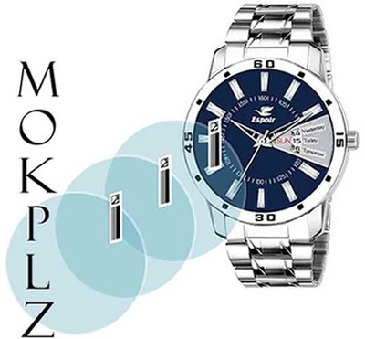 MOKPLZ Screen Guard for ESPOIR MENS ESP12457 ANALOG BLUE WATCH(Pack of 3)