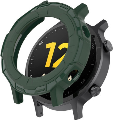 KAZUKI Screen Guard for Realme watch S RMA207 Armor Hollow TPU Watch Case (Green)(Pack of 1)