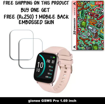 ARBAN Screen Guard for gionee GSW5 Pro 1.69 inch WITH FREE 250 RUPEES 1 3D EMBOSSED SKIN FOR MOBILE BACK W2S018(Pack of 2)