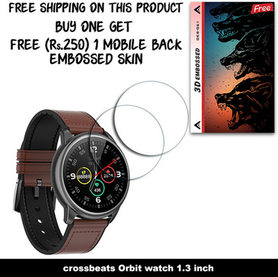 ARBAN Screen Guard for crossbeats Orbit watch 1.3 inch (FREE 250 RUPEES 1 3D EMBOSSED SKIN FOR MOBILE BACK W2S061)(Pack of 2)