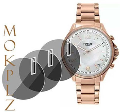 MOKPLZ Screen Guard for FOSSIL SADIE ROUND HYBRID WHITE DIAL(Pack of 3)