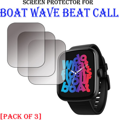 EJZATI Edge To Edge Screen Guard for BOAT WAVE BEAT CALL SMARTWATCH(Pack of 3)