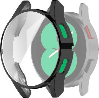 KAZUKI Screen Guard for Samung Galaxy Watch 4 40mm Full Coverage TPU Electroplating Case (Black)(Pack of 1)