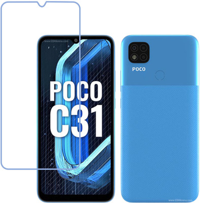 DVTECH Screen Guard for 9H Crystal Clear View Xiaomi Poco C31(Pack of 1)