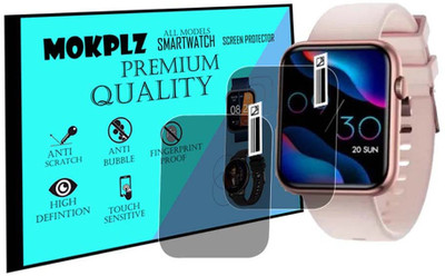 MOKPLZ Screen Guard for FIRE BOLTT SATURN SMARTWATCH(Pack of 2)