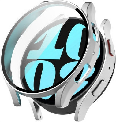 KAZUKI Screen Guard for 44mm Samsung Watch 4 44mm/Samsung Watch 5 44mm Bumper Case (Silver)(Pack of 1)