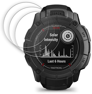SOMTONE Screen Guard for Garmin Instinct 2X 1.1 inch Smartwatch Screen Protector | Anti-Scratch | Edge to Edge Full Coverage | 9H Hardness | Screen Guard(Pack of 3)
