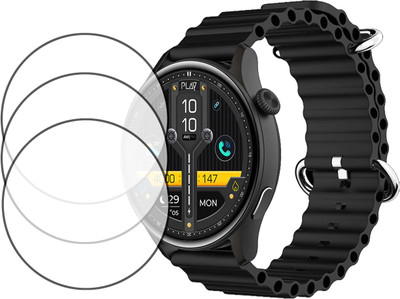MOKPLZ Screen Guard for PLAYFIT FLAUNT 2 SMARTWATCH(Pack of 3)