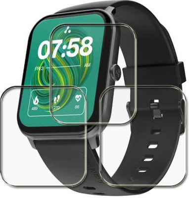 tombik Impossible Screen Guard for p1-Ambrane Wise Glaze Smartwatch(Pack of 3)
