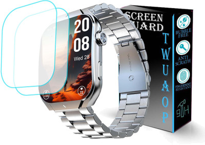 TWUAOP Screen Guard for BEATXP UNBOUND CURV SMARTWATCH(Pack of 2)