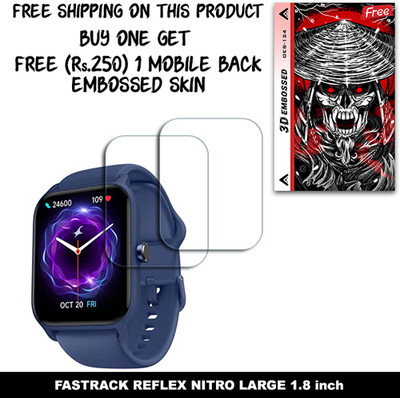 ARBAN Screen Guard for FASTRACK REFLEX NITRO LARGE 1.8 inch (FREE 250 RUPEES 1 3D EMBOSSED SKIN FOR MOBILE BACK W2S124)(Pack of 2)