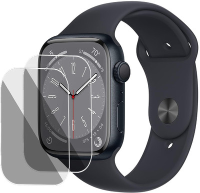 OVMYX Screen Guard for Apple Watch Series 8 [GPS 45 mm] Smart Watch w/Midnight Aluminium Case with Midnight Sport Band. Fitness Tracker, Blood Oxygen & ECG Apps, Always-On Retina Display, Water Resistant(Pack of 2)