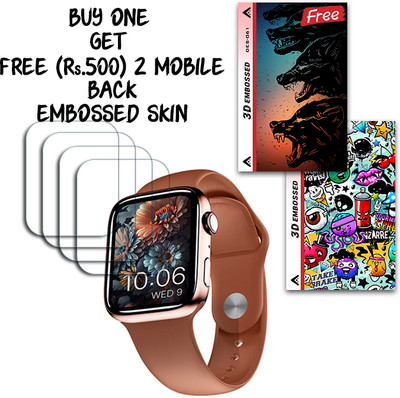 SOMTONE Screen Guard for crossbeats Ignite Cube 1.9 inch WITH FREE 500 RUPEES 2 3D EMBOSSED SKIN FOR MOBILE BACK S061(Pack of 4)