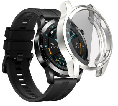 KAZUKI Screen Guard for Huawei Watch GT2 46mm Protection Case (Silver)(Pack of 1)