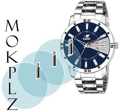 MOKPLZ Screen Guard for ESPOIR MENS ESP12457 ANALOG BLUE WATCH(Pack of 3)