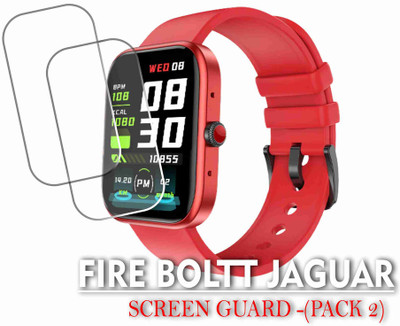 Olonga Screen Guard for FIRE BOLTT JAGUAR SMARTWATCH(Pack of 2)