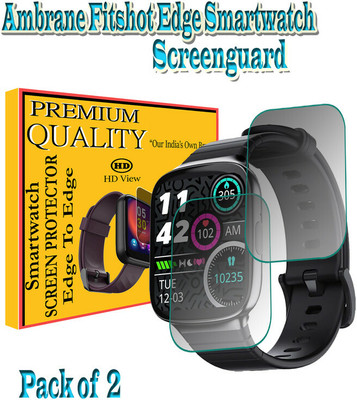 daffin Edge To Edge Screen Guard for Ambrane Fitshot Edge(Pack of 2)