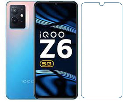 Fit size Tempered Glass Guard for vivo iqoo z6 5g plastic tempered glass(Pack of 1)