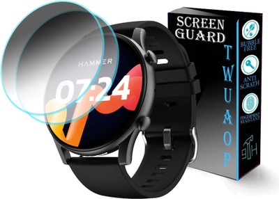 TWUAOP Screen Guard for HAMMER GLIDE SMARTWATCH(Pack of 2)