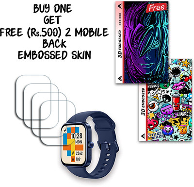 SOMTONE Screen Guard for Fastrack Reflex Vox 1.69 inch WITH FREE 500 RUPEES 2 3D EMBOSSED SKIN FOR MOBILE BACK S002(Pack of 4)