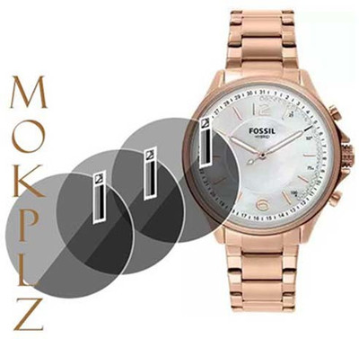 MOKPLZ Screen Guard for FOSSIL SADIE ROUND HYBRID WHITE DIAL(Pack of 3)