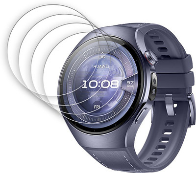 SOMTONE Edge To Edge Screen Guard for Huawei Watch 5 1.5 inch Screen Protector | Anti-Scratch | Edge to Edge Full Coverage | 9H Hardness | Screen Guard for Smartwatch(Pack of 4)