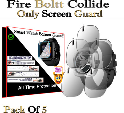 HIDEOUS Screen Guard for Fire Boltt Collide(Pack of 5)