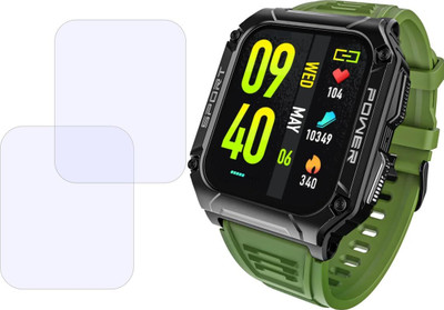 CUBES Screen Guard for boAt Wave Armour 2, 1.96 inch HD Display Smartwatch | Crack proof | Touch Sensitive | Unbreakable | Ultra Thin | Edge To Edge TPU Film(Pack of 2)