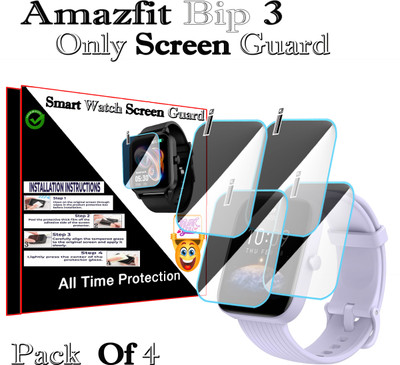 HIDEOUS Screen Guard for Amazfit Bip 3(Pack of 4)