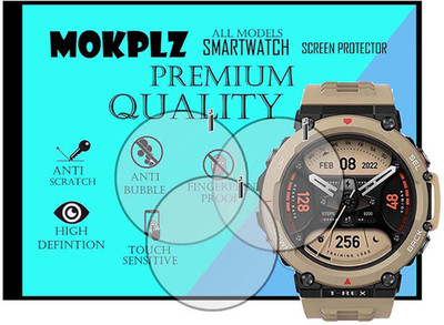 MOKPLZ Screen Guard for AMAZFIT T REX 2 SMARTWATCH(Pack of 3)