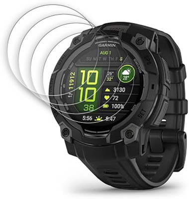 SOMTONE Screen Guard for Garmin Instinct 3 50mm Screen Protector | Anti-Scratch | Edge to Edge Full Coverage | 9H Hardness | Screen Guard for Smartwatch(Pack of 4)