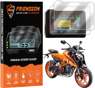 FriendZon Screen Guard for KTM Duke 200 2025 / Duke 250 2025 / Duke 390 2024 / 250 Adventure 2025 / 390 Adventure X 2025 / 390 Adventure S 2025 || Anti-bubble || Anti-fingerprint [Not Tempered Glass](Pack of 2)