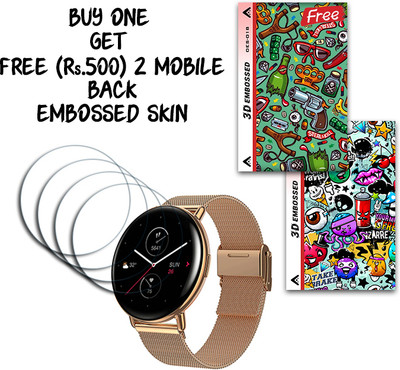 ARBAN Screen Guard for Amazfit Zepp E Circle WITH FREE 500 RUPEES 2 3D EMBOSSED SKIN FOR MOBILE BACK S018(Pack of 4)