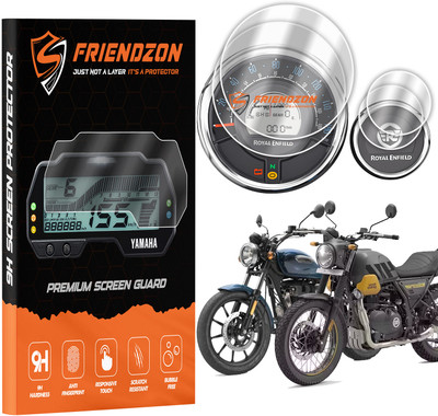 FriendZon 9H Nano Screen Protector for RE Meteor 350, Scram 411, Hunter 350 (Pack of 2) Bike Crash Guard(Royal Enfield)