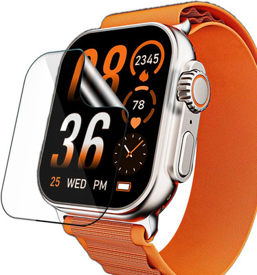 CUBES Screen Guard for boAt Wave Glory Pro, 1.96 inch AMOLED Display Smartwatch | Crack proof | Touch Sensitive | Unbreakable | Ultra Thin | Edge To Edge TPU Film(Pack of 2)