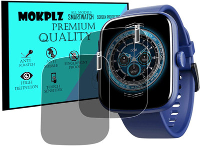 MOKPLZ Screen Guard for BOAT WAVE BEAT CALL SMARTWATCH(Pack of 2)