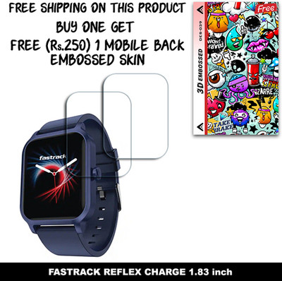ARBAN Screen Guard for FASTRACK REFLEX CHARGE 1.83 inch (FREE 250 RUPEES 1 3D EMBOSSED SKIN FOR MOBILE BACK W2S039)(Pack of 2)