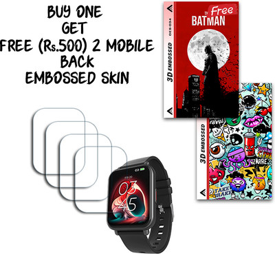 SOMTONE Screen Guard for beatXP Unbound NEO 1.8 inch WITH FREE 500 RUPEES 2 3D EMBOSSED SKIN FOR MOBILE BACK S034(Pack of 4)